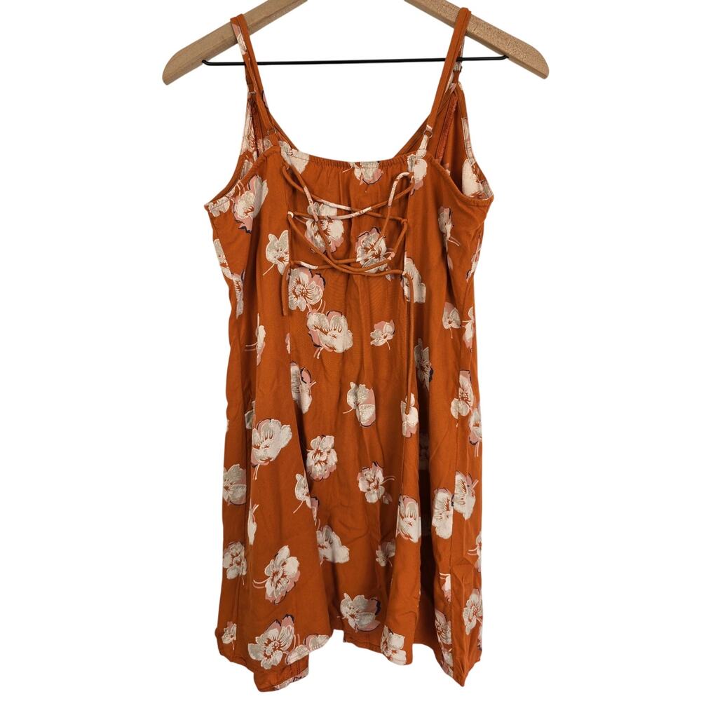 Abercrombie & Fitch Rust Orange Floral Button-Front Mini Dress - Picture 2 of 5